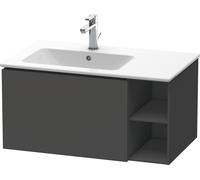 Duravit L-Cube mueble bajo lavabo suspendido, 1 extraíble, elemento de estantería lateral, lavabo izquierda, 820x400x481mm, LC619104949, Color: Grafito Mate Decoración