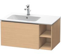 Duravit L-Cube mueble bajo lavabo suspendido, 1 extraíble, elemento de estantería lateral, lavabo izquierda, 820x400x481mm, LC619103030, Color: Decoración roble natural
