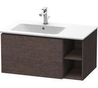 Duravit L-Cube mueble bajo lavabo suspendido, 1 extraíble, elemento de estantería lateral, lavabo izquierda, 820x400x481mm, LC619107272, Color: roble oscuro cepillado chapa de madera auténtica