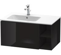 Duravit L-Cube mueble bajo lavabo suspendido, 1 extraíble, elemento de estantería lateral, lavabo izquierda, 820x400x481mm, LC619104040, Color: Laca negra de alto brillo