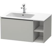 Duravit L-Cube mueble bajo lavabo suspendido, 1 extraíble, elemento de estantería lateral, lavabo izquierda, 820x400x481mm, LC619100707, Color: DecoraciÃ³n gris hormigÃ³n mate