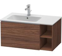 Duravit L-Cube mueble bajo lavabo suspendido, 1 extraíble, elemento de estantería lateral, lavabo izquierda, 820x400x481mm, LC619102121, Color: DecoraciÃ³n en nogal oscuro