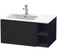 Duravit L-Cube mueble bajo lavabo suspendido, 1 extraíble, elemento de estantería lateral, lavabo izquierda, 820x400x481mm, LC619101616, Color: Decoración roble negro