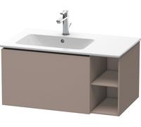 Duravit L-Cube mueble bajo lavabo suspendido, 1 extraíble, elemento de estantería lateral, lavabo izquierda, 820x400x481mm, LC619104343, Color: Decoración Basalto Mate