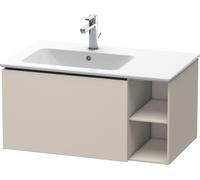 Duravit L-Cube mueble bajo lavabo suspendido, 1 extraíble, elemento de estantería lateral, lavabo izquierda, 820x400x481mm, LC619109191, Color: Taupe Mate DecoraciÃ³n