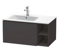 Duravit L-Cube mueble bajo lavabo suspendido, 1 extraíble, elemento de estantería lateral, lavabo izquierda, 820x400x481mm, LC619108080, Color: Decoración grafito supermate