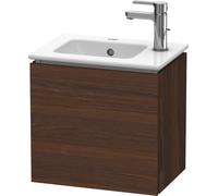 Duravit L-Cube mueble bajo lavabo suspendido, 1 puerta, apertura a la derecha, 420x400x294mm, LC6272R6969, Color: Nogal cepillado Chapa de madera auténtica