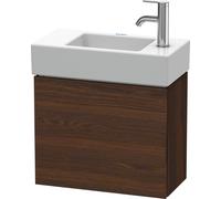 Duravit L-Cube mueble bajo lavabo suspendido, 1 puerta, apertura a la derecha, 480x400x240mm, LC6246R6969, Color: Nogal cepillado Chapa de madera auténtica