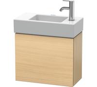 Duravit L-Cube mueble bajo lavabo suspendido, 1 puerta, apertura a la derecha, 480x400x240mm, LC6246R7171, Color: Roble mediterráneo Chapa de madera auténtica