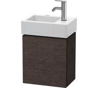 Duravit L-Cube mueble bajo lavabo suspendido, 1 puerta, apertura a la izquierda, 364x400x241mm, LC6293L7272, Color: roble oscuro cepillado chapa de madera auténtica