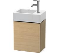 Duravit L-Cube mueble bajo lavabo suspendido, 1 puerta, apertura a la izquierda, 364x400x241mm, LC6293L7171, Color: Roble mediterráneo Chapa de madera auténtica