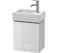 Duravit L-Cube mueble bajo lavabo suspendido, 1 puerta, apertura a la izquierda, 364x400x241mm, LC6293L8585, Color: Laca blanca de alto brillo