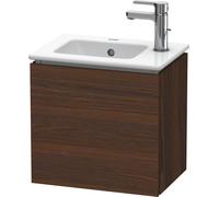 Duravit L-Cube mueble bajo lavabo suspendido, 1 puerta, apertura a la izquierda, 420x400x294mm, LC6272L6969, Color: Nogal cepillado Chapa de madera auténtica