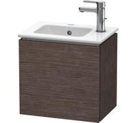 Duravit L-Cube mueble bajo lavabo suspendido, 1 puerta, apertura a la izquierda, 420x400x294mm, LC6272L7272, Color: roble oscuro cepillado chapa de madera auténtica