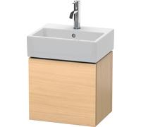 Duravit L-Cube mueble bajo lavabo suspendido, 1 puerta, apertura a la izquierda, 434x400x341mm, LC6245L7171, Color: Roble mediterráneo Chapa de madera auténtica