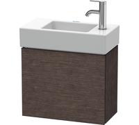 Duravit L-Cube mueble bajo lavabo suspendido, 1 puerta, apertura a la izquierda, 480x400x240mm, LC6246L7272, Color: roble oscuro cepillado chapa de madera auténtica