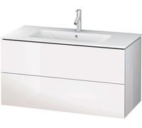 Duravit L-Cube mueble bajo lavabo suspendido, 2 cajones, 1020x550x481mm, LC624208585, Color: Laca blanca de alto brillo