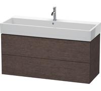 Duravit L-Cube mueble bajo lavabo suspendido, 2 cajones, 1184x544x459mm, LC627907272, Color: roble oscuro cepillado chapa de madera auténtica