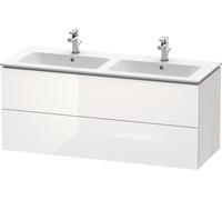 Duravit L-Cube mueble bajo lavabo suspendido, 2 cajones, 1290x550x481mm, LC625808585, Color: Laca blanca de alto brillo