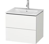 Duravit L-Cube mueble bajo lavabo suspendido, 2 cajones, 620x550x481mm, LC624001818, Color: Blanco Mate Decoración