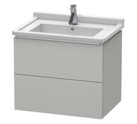 Duravit L-Cube mueble bajo lavabo suspendido, 2 cajones, 670x558x469mm, LC626400707, Color: DecoraciÃ³n gris hormigÃ³n mate