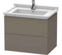 Duravit L-Cube mueble bajo lavabo suspendido, 2 cajones, 670x558x469mm, LC626409090, Color: Flanela Gris seda lacado mate