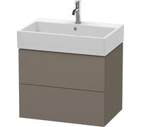 Duravit L-Cube mueble bajo lavabo suspendido, 2 cajones, 684x544x459mm, LC627609090, Color: Flanela Gris seda lacado mate