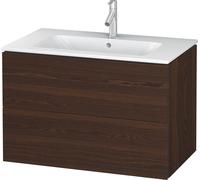 Duravit L-Cube mueble bajo lavabo suspendido, 2 cajones, 820x550x481mm, LC624106969, Color: Nogal cepillado Chapa de madera auténtica