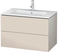 Duravit L-Cube mueble bajo lavabo suspendido, 2 cajones, 820x550x481mm, LC624108383, Color: Decoración supermate color topo
