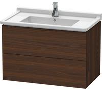 Duravit L-Cube mueble bajo lavabo suspendido, 2 cajones, 820x558x469mm, LC626506969, Color: Nogal cepillado Chapa de madera auténtica