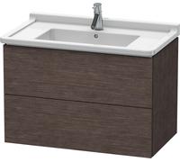 Duravit L-Cube mueble bajo lavabo suspendido, 2 cajones, 820x558x469mm, LC626507272, Color: roble oscuro cepillado chapa de madera auténtica