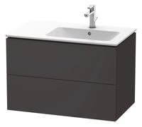 Duravit L-Cube mueble bajo lavabo suspendido, 2 cajones, lavabo derecha, 820x550x481mm, LC629208080, Color: Decoración grafito supermate