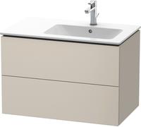 Duravit L-Cube mueble bajo lavabo suspendido, 2 cajones, lavabo derecha, 820x550x481mm, LC629208383, Color: Decoración supermate color topo
