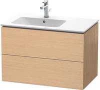 Duravit L-Cube mueble bajo lavabo suspendido, 2 cajones, lavabo izquierda, 820x550x481mm, LC629103030, Color: Decoración roble natural