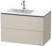 Duravit L-Cube mueble bajo lavabo suspendido, 2 cajones, lavabo izquierda, 820x550x481mm, LC629108383, Color: Decoración supermate color topo