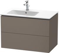 Duravit L-Cube mueble bajo lavabo suspendido, 2 cajones, lavabo izquierda, 820x550x481mm, LC629109090, Color: Flanela Gris seda lacado mate
