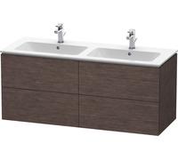 Duravit L-Cube mueble bajo lavabo suspendido, 4 cajones, 1290x550x481mm, LC625907272, Color: roble oscuro cepillado chapa de madera auténtica