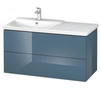 Duravit L-Cube mueble bajo lavabo suspendido ancho1020mm, profundidad 481mm, 2 cajones, adecuado para \"P3 Comfort\" artículo 233310, lavabo a la izquierda, LC625104747, Color: Laca de alto brillo Sto
