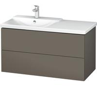 Duravit L-Cube mueble bajo lavabo suspendido ancho1020mm, profundidad 481mm, 2 cajones, adecuado para \"P3 Comfort\" artículo 233310, lavabo a la izquierda, LC625109090, Color: Flanela Gris seda lacad