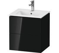 Duravit L-Cube mueble bajo lavabo suspendido, Compact, 2 cajones, 520x550x421mm, LC621804040, Color: Laca negra de alto brillo