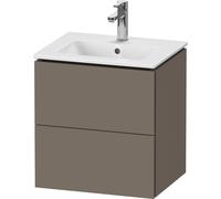 Duravit L-Cube mueble bajo lavabo suspendido, Compact, 2 cajones, 520x550x421mm, LC621809090, Color: Flanela Gris seda lacado mate