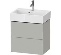 Duravit L-Cube mueble bajo lavabo suspendido, Compact, 2 cajones, 584x544x391mm, LC621900707, Color: DecoraciÃ³n gris hormigÃ³n mate
