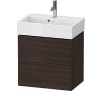 Duravit L-Cube mueble bajo lavabo suspendido, Compact, 2 cajones, 584x544x391mm, LC621906969, Color: Nogal cepillado Chapa de madera auténtica