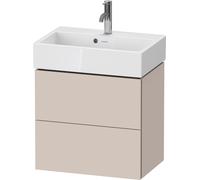 Duravit L-Cube mueble bajo lavabo suspendido, Compact, 2 cajones, 584x544x391mm, LC621908383, Color: Decoración supermate color topo