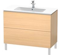 Duravit L-Cube mueble bajo lavabo, vertical, 2 extraíbles, 1020x704x481mm, LC662707171, Color: Roble mediterráneo Chapa de madera auténtica