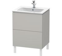 Duravit L-Cube mueble bajo lavabo, vertical, 2 extraíbles, 620x704x481mm, LC662500707, Color: DecoraciÃ³n gris hormigÃ³n mate