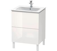Duravit L-Cube mueble bajo lavabo, vertical, 2 extraíbles, 620x704x481mm, LC662508585, Color: Laca blanca de alto brillo