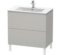 Duravit L-Cube mueble bajo lavabo, vertical, 2 extraíbles, 820x704x481mm, LC662600707, Color: DecoraciÃ³n gris hormigÃ³n mate
