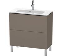 Duravit L-Cube mueble bajo lavabo, vertical, Compact, 2 extraíbles, 820x704x391mm, LC667409090, Color: Flanela Gris seda lacado mate