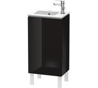 Duravit L-Cube Mueble de aseo vertical, 1 puerta, con bisagra a la derecha, 420mm, para Me by Starck 072343, LC6273R4040, Color: Laca negra de alto brillo